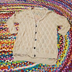 Daytrip Beige Lacy Cardigan Size L